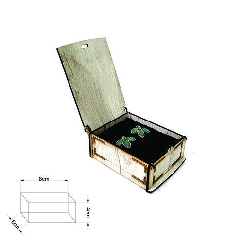 جعبه چوبی گوشواره کلاسیک کد 9014