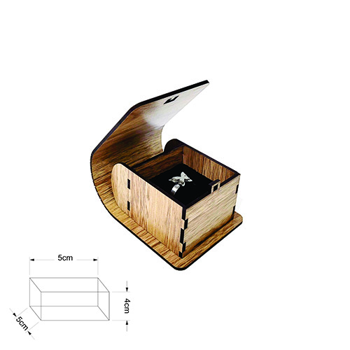 جعبه چوبی انگشتر فنری کد 2016