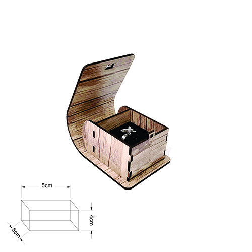جعبه چوبی انگشتر فنری کد 2014