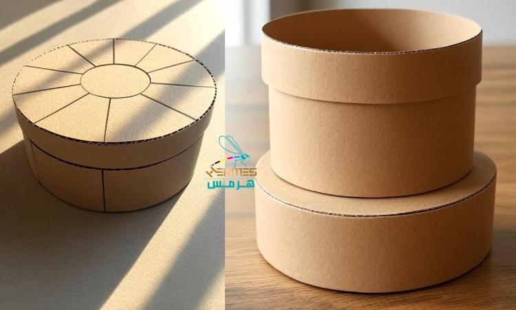 آموزش ساخت جعبه مقوایی استوانه ای