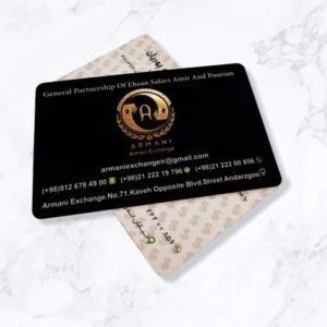 کارت ویزیت سلفون مات مخملی